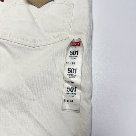 Levis 501 Jeans Womens 31x26 Straight High Waist Cropped New With Tags NWT - Picture 8 of 16